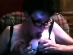 Old mature liks her bobs on webcam skype