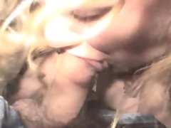 Fat blonde street whore sucking dick for crack..